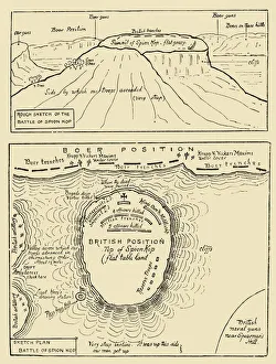Sketch and Plan of the Battle of Spion Kop, 1900. Creator: Unknown Sketch and Plan of the Battle of Spion Kop, 1900. Creator: Unknown