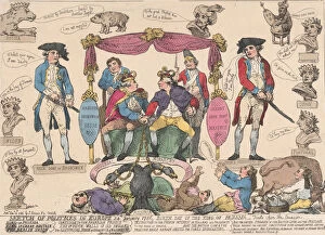 King Of Spain Gallery: Sketch of Politiks in Europe, Birthday of the King of Prussia, February 10, 1786