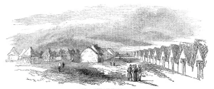 Sketch of a portion of the camp at St. Omer, 1854. Creator: Unknown