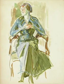 Opinion Prints: Sketch for a Portrait, c1910s. Creator: Verner Thome