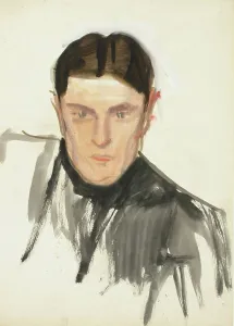Centre Parting Prints: Sketch for a Portrait, c1910s. Creator: Verner Thome