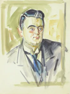 Quiff Prints: Sketch for a Portrait, c1910s. Creator: Verner Thome