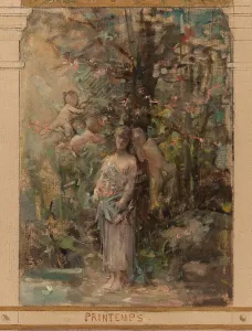 Comerre Leon Francois Prints: Sketch for the reception hall of the town hall in the 4th arrondissement: Day