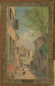 Sketch for the reception hall at the town hall of Vanves: Views of Vanves, 1902. Creator: Pierre Vauthier