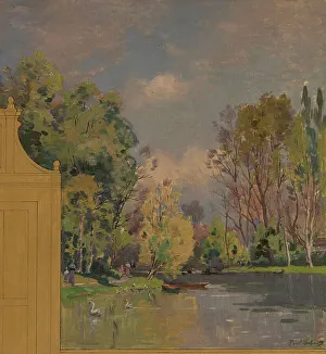 Sketch for the reception hall at the town hall of Vincennes: Views of Vincennes, 1898. Creator: Paul Leon Felix Schmitt