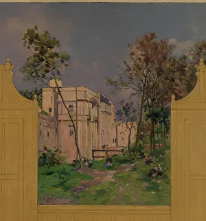 12th Arrondissement Prints: Sketch for the reception hall at the town hall of Vincennes: Views of Vincennes