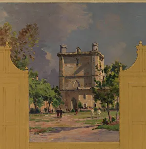 12th Arrondissement Prints: Sketch for the reception hall at the town hall of Vincennes: Views of Vincennes