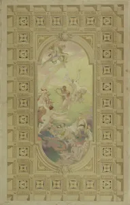 Sketch for a reception room in the Hôtel de Ville, Paris : Gaiety. Farandole, 1892. Creator: Eugene Martial Simas