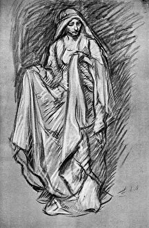 Edwin Austin Abbey Gallery: Sketch of Regan, from King Lear, 1899