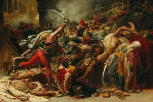 Revolt Prints: Sketch for The Revolt of Cairo, About 1810. Creator: Anne-Louis Girodet de Roussy-Trioson