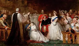 Family Group Prints: Sketch for 'The Marriage of the Princess Royal', 1858. Creator: John Phillip