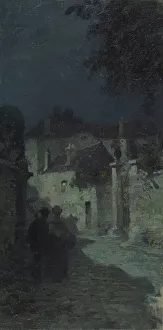 Sketch for the town hall of Bagneux: rue Etienne Dolet, landscape, c1907. Creator: Paul Albert Steck