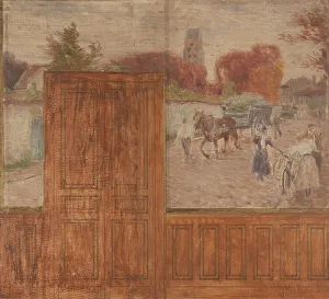 Sketch for the town hall of Créteil, 1898. Creator: Eugene Martial Simas