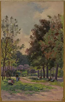 12th Arrondissement Prints: Sketch for the town hall of Vincennes: View of the Bois de Vincennes