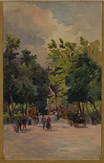Weekend Prints: Sketch for the town hall of Vincennes: View of the Bois de Vincennes