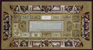Sketch for the vault of the Palais Rose staircase, 1896, 1896. Creator: Hector d Espouy