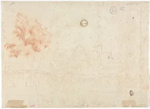 Sketch of a Village (verso), 18th century?. Creator: Unknown Sketch of a Village (verso), 18th century?. Creator: Unknown