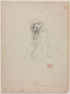 1832 1883 Prints: Sketch for The Wolf Turned Shepherd (recto) Sketch of Hunting Scene (verso), c