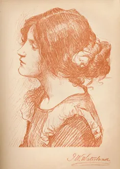 James Mcneill Prints: Sketch Of A Woman c1885, (1896). Artist: James Abbott McNeill Whistler