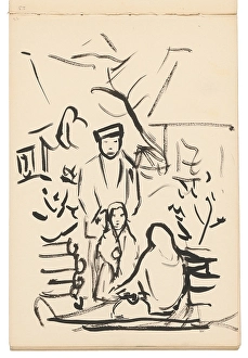 Sketch Book Prints: Sketchbook 19 Man and Two Women