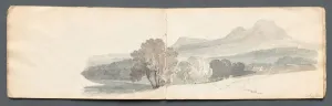 Samuel Prout British Prints: Sketchbook: Eildon Hills, 1814. Creator: Samuel Prout (British, 1783-1852)