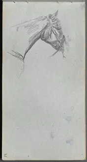 1815 1891 Prints: Sketchbook, page 21: Study of a Horse. Creator: Ernest Meissonier (French, 1815-1891)