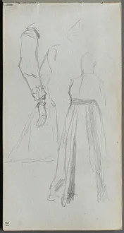 1815 1891 Prints: Sketchbook, page 31: Study of Figures. Creator: Ernest Meissonier (French, 1815-1891)