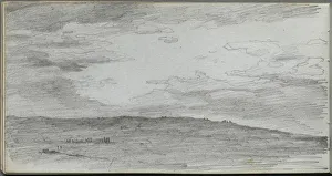 1815 1891 Prints: Sketchbook, page 34: Landscape Study. Creator: Ernest Meissonier (French, 1815-1891)