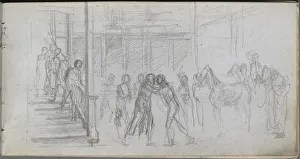 1815 1891 Prints: Sketchbook, page 62: Figure Study