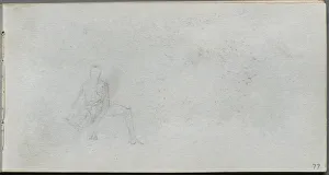 Sketchbook, page 77: Figure Study. Creator: Ernest Meissonier (French, 1815-1891)