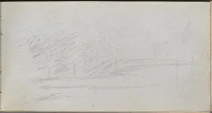 1815 1891 Prints: Sketchbook, page 78: Landscape Study. Creator: Ernest Meissonier (French, 1815-1891)