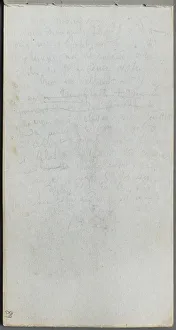 Ernest Meissonier French Prints: Sketchbook, page 89: Notes. Creator: Ernest Meissonier (French, 1815-1891)