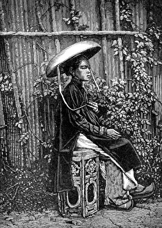 Southeast Asia Prints: Sketches of Annam, Cochin China: a native lady, 1883. Creator: Kemp
