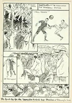 Phil May Prints: Sketches at the Association Cup Football Match, n. d. Creator: Philip William May