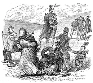 Picnicker Prints: Sketches at the Brighton Theatre of War: Excursions, 1880. Creator: Unknown