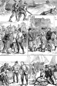 Brighton Prints: Sketches at the Brighton Volunteer Review, 1881. Creator: Unknown