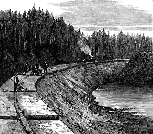 W J Palmer Prints: Sketches on the Canadian Pacific railway line, 1883. Creator: William James Palmer