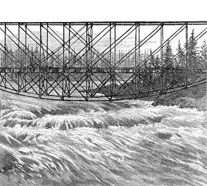 W J Palmer Prints: Sketches on the Canadian Pacific railway line, 1883. Creator: William James Palmer