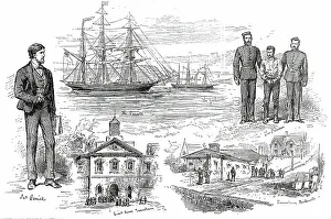 Court House Prints: Sketches of the Caswell Mutiny, 1876. Creator: Unknown