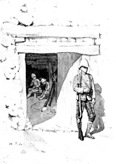 Georg Meisenbach Prints: Sketches in Chitral: Gateway of Mundia Khan, 1895. Creator: George Meisenbach