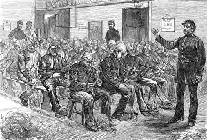 Prisoners Prints: Sketches in the Clerkenwell House of Correction: the oakum-shed, 1874. Creator: Unknown
