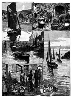 Cleaning Prints: Sketches in a Cornish fishing village, 1890. Creator: Unknown