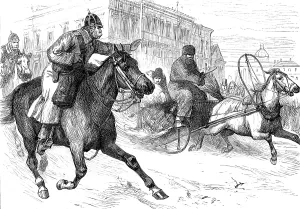 Galloping Prints: Sketches of the Crisis in Russia: police espionage in St