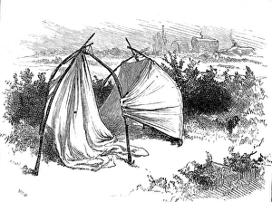 Bivouac Prints: Sketches of gipsy life round London - a bachelor's bed-room
