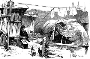 Sketches of gipsy life round London - Latimer-Road, Notting-Hill, 1880. Creator: Unknown
