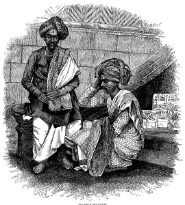 Language Prints: Sketches in India - Brahmin Students, 1858. Creator: Unknown