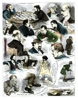 Competitive Gallery: Sketches at the International Chess Tournament, May 5, 1883.Artist: Corbould