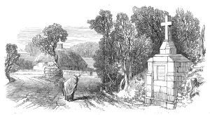 Irish Republic Prints: Sketches from Ireland: cross at Kilskeer