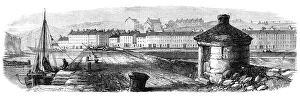 Deserted Prints: Sketches from Ireland: deserted wharfs and warehouses of Westport, 1870. Creator: Unknown