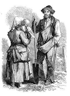 Irish Republic Prints: Sketches from Ireland: inhabitants of a bog village